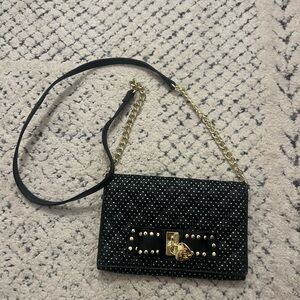 Betsy Johnson Black and Gold Studded Women's Bag